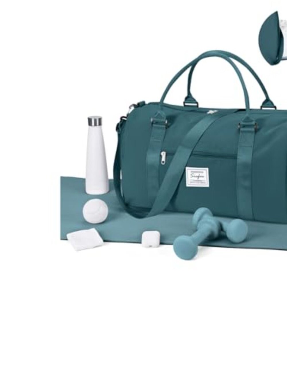 Waterproof Sports Duffel Gym Bag with Shoe Compartment & Wet-Dry Separation,